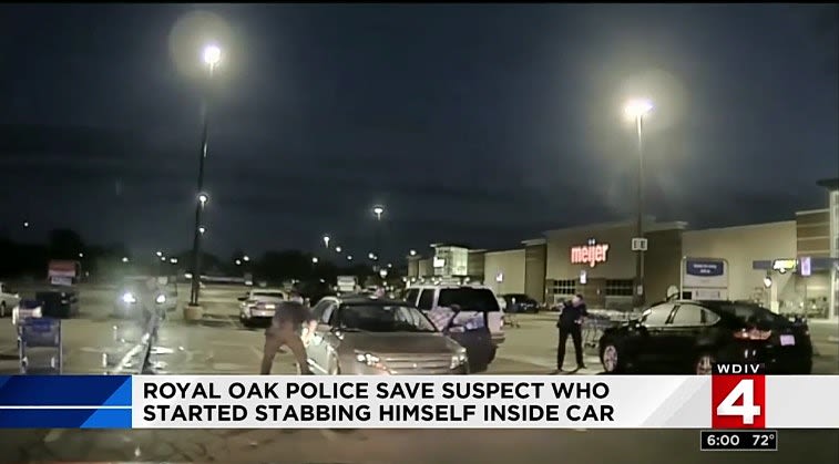 Video: MI Officers Save Man with Stab Wounds Self-inflicted During Arrest