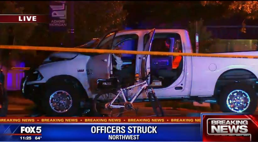 Video: Truck Strikes, Seriously Injures 2 DC Bicycle Officers