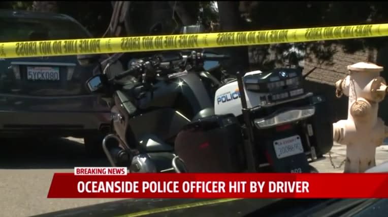 Video: CA Motor Officer Intentionally Hit by Driver, Police Say