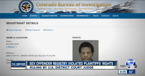 Video: Judge Declares CO Sex Offender Registration Act Unconstitutional