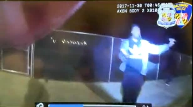 Video: Baltimore Officer Shot in Hand, Footage Released