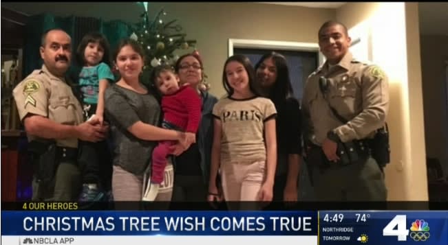 Video: Deputies Help CA Girl's Christmas Tree Wish Come True