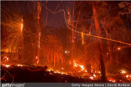 L.A. County Sheriff's Employees Lend Aid in Fire Zone