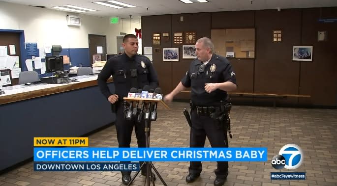 Video: LAPD Officers Help Woman Deliver Christmas Baby