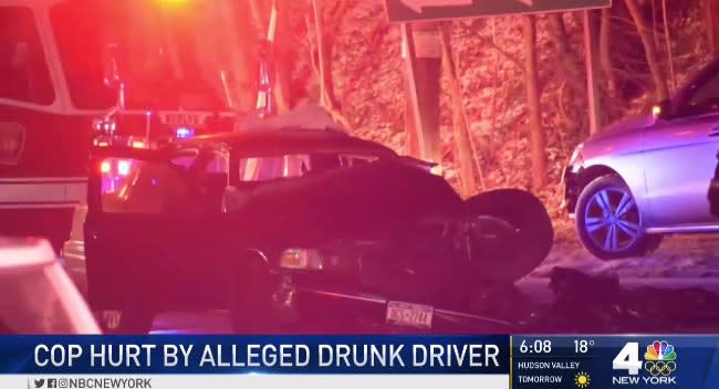 Video: NY Officer Struck by Alleged Drunk Driver, Seriously Injured