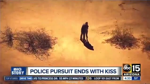 Video: AZ Pursuit Ends With Suspects' Kiss