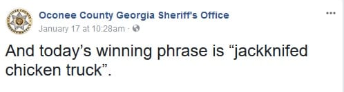 GA Sheriff Uses Humorous Facebook Posts to Discourage Drivers from Testing Icy Roads