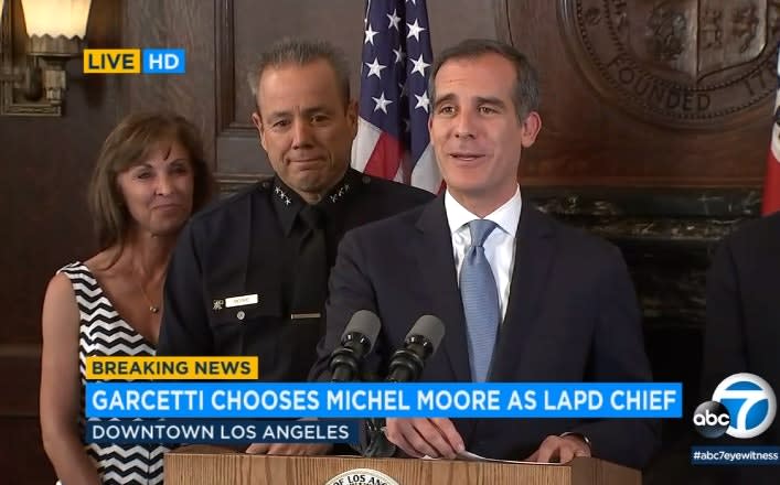 Video: New LAPD Chief is 36-year Veteran Michel Moore