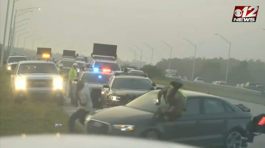 Video: Florida Trooper Struck by Vehicle at Roadside Crash in Serious Condition