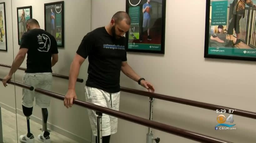 Video: Injured Miami Officer Learning to Walk Again