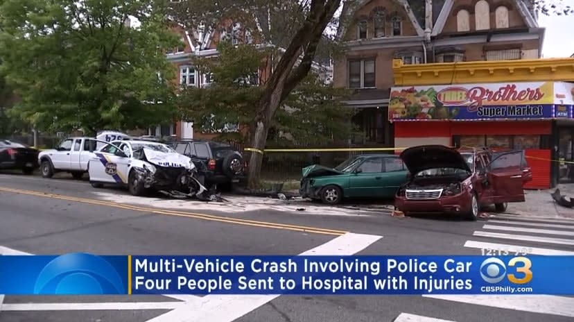 Philadelphia Police Officer Injured in Multi-Vehicle Collision