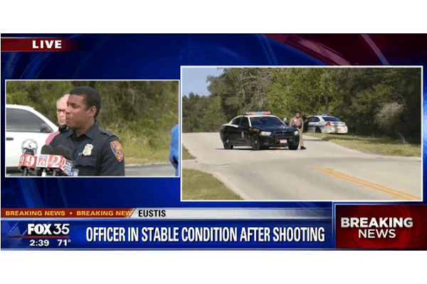 Video: Florida Officer Shot, Suspect at Large