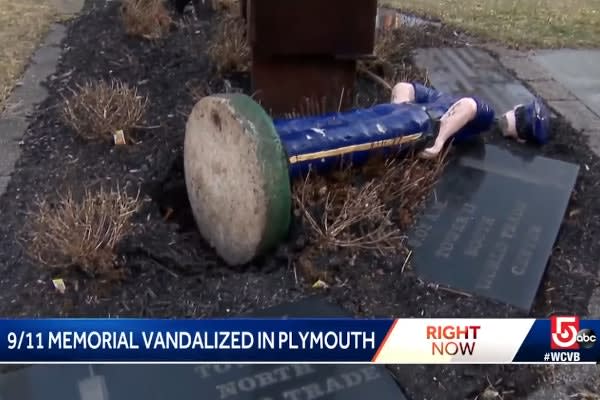Vandals Break Police Officer Statue at Massachusetts 9/11 Memorial