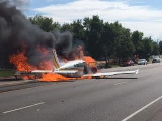 Off-Duty UT Officer Lends Aid to Pilot After Fiery Airplane Crash