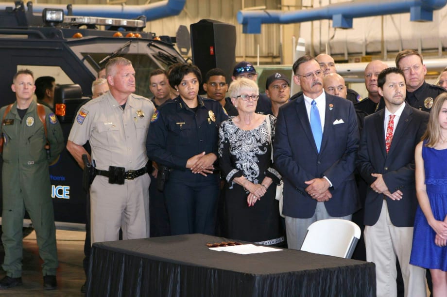 Arizona Governor, Accompanied by Phoenix Officials, Signs New First Responder PTSD Bill into Law