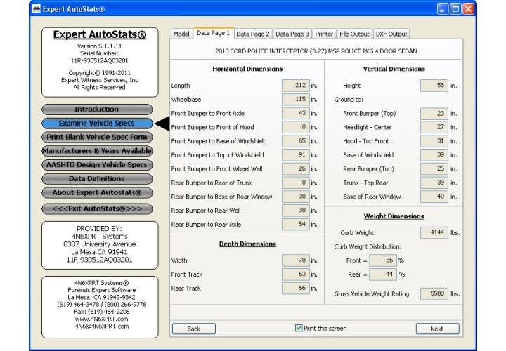 4N6XPRT Systems Ships Expert AutoStats Vehicle Software