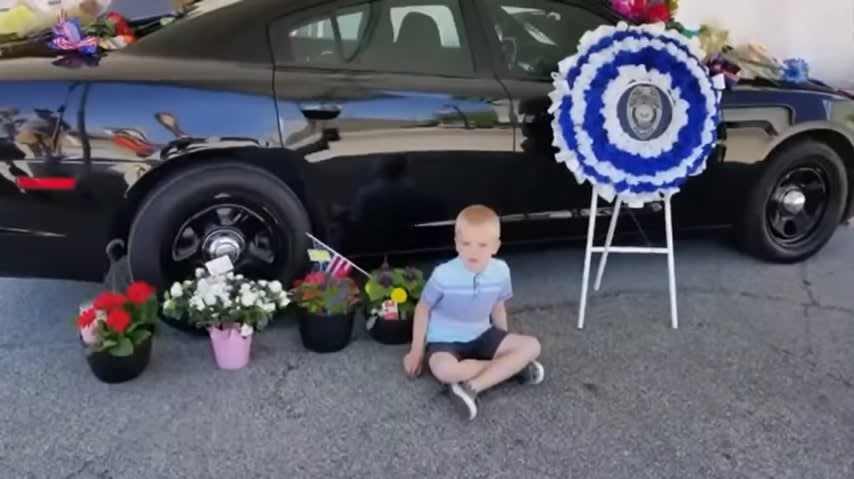 Video: Fallen Indiana Officer's Young Son Sends Special Message to Dad