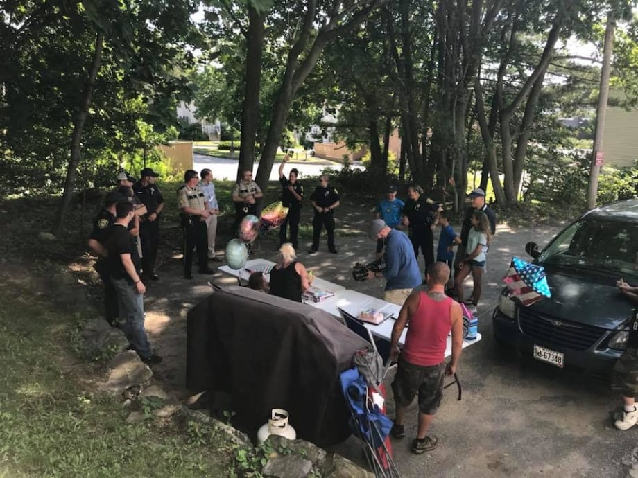 Maine Police Surprise 8-Year-Old Girl with Birthday Party