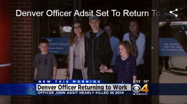 Video: Severely Injured Denver Officer Returns to Duty After 18 Surgeries