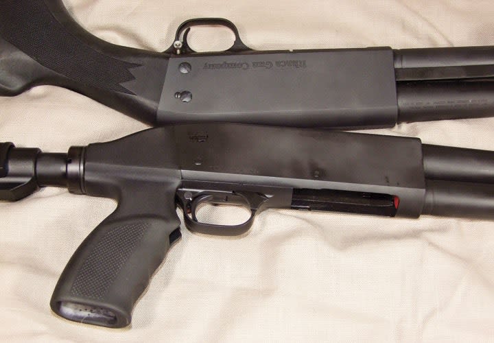 Ithaca M37 Shotgun and M1911 Pistol