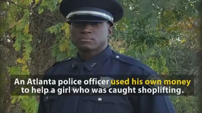 Video: Atlanta Officer Helps Girl Caught Shoplifting Shoes for Sister