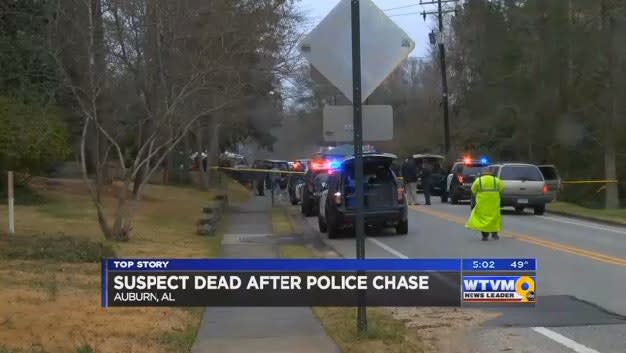 Alabama Robbery Suspect Kills Self at End of Vehicle Pursuit