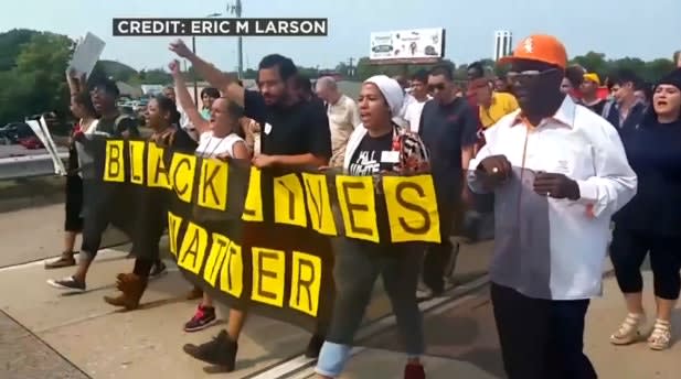 Video: Just Hours After Texas Deputy's Murder Black Lives Matter Chants "Pigs...Fry 'em Like Bacon" in Minnesota