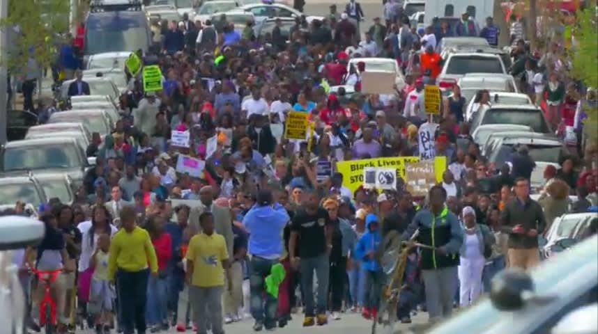 Protests Continue in Baltimore Over In-Custody Death, Union Chief Compares Crowd to "Lynch Mob"