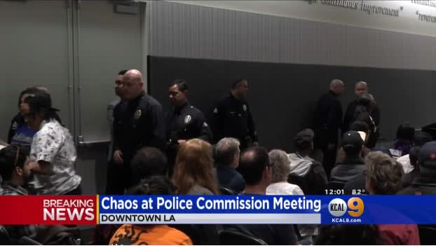 Video: Ashes Thrown on LAPD Chief at Meeting