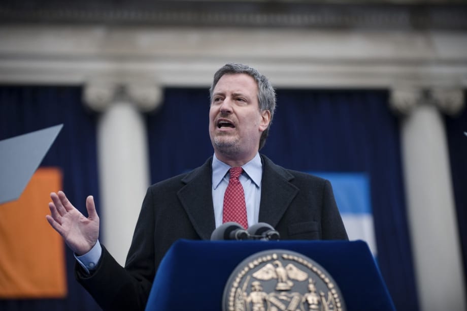 De Blasio Speaks Out about NYPD Officers' Back-Turning at Funerals