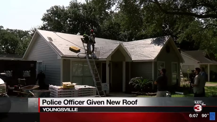 Video: Businessman Gives New "Blue Roof" to Louisiana Sheriff's Deputy