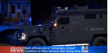 Video: 2 Boston Officers “Extremely Critical” After Firefight at Domestic Call, Suspect Killed