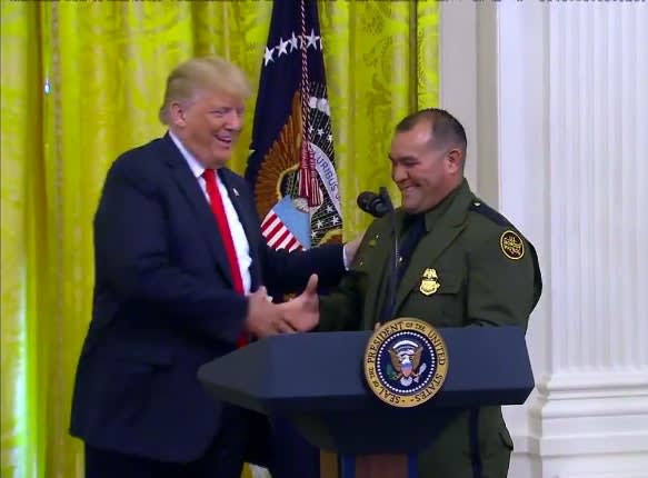 Video: Trump Honors Immigration Officers at White House Event