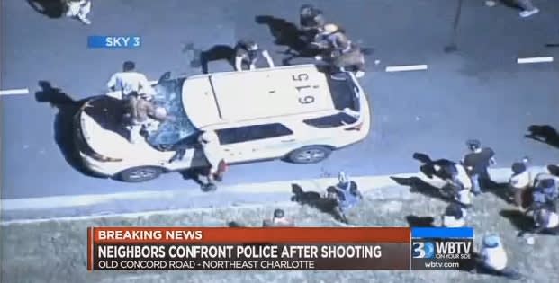 Video: 12 Charlotte Officers Injured, Police Vehicles Damaged in Rioting After Fatal OIS