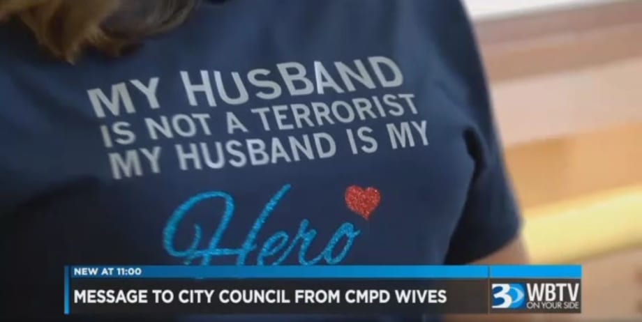 Video: Wives of Charlotte Officers Protest Councilwoman who Called Police "Terrorists"