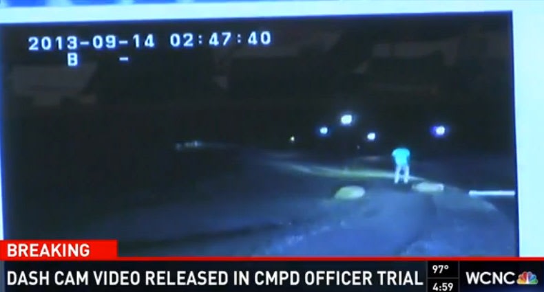 Video: Dash Cam Footage of Shooting Incident Released in Charlotte Officer's Manslaughter Trial