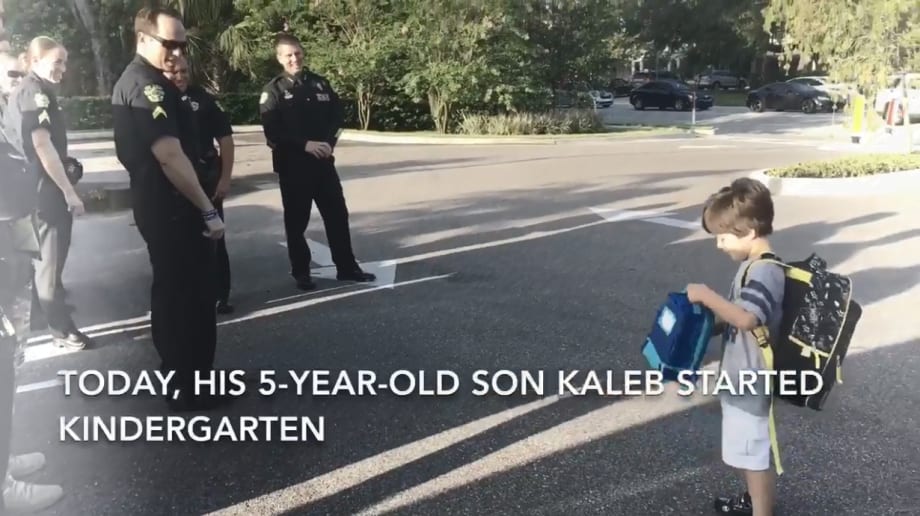 Florida Officers Escort Wounded Colleague's Son to First Day of School