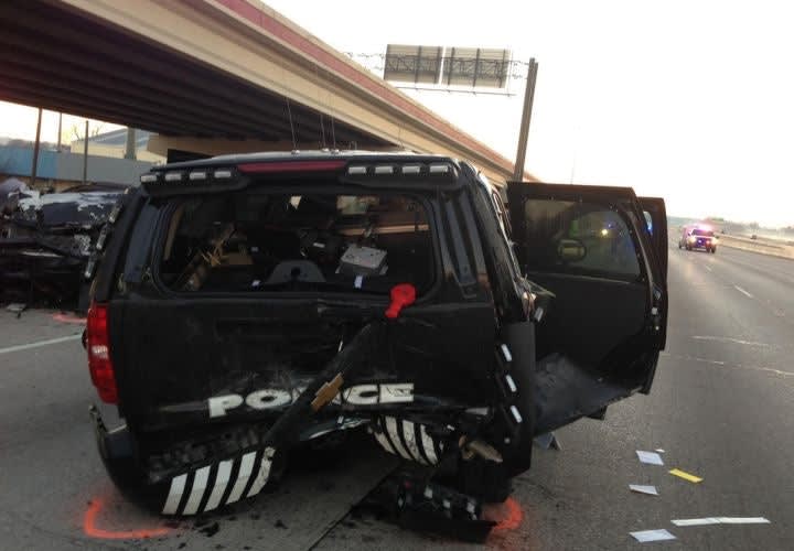 Texas Cops Arresting DWI Suspect Struck by Intoxicated Driver