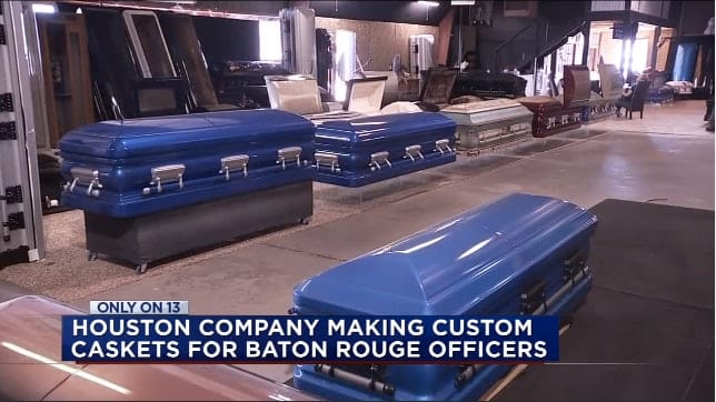 Video: Company Donates Custom Caskets to Families of the 3 Slain Baton Rouge Officers