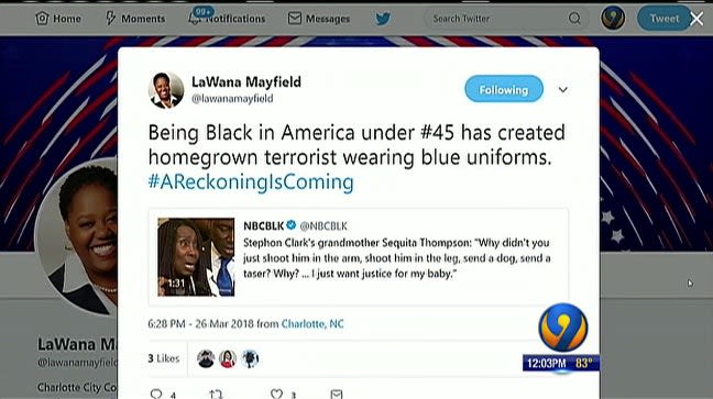 Video: Charlotte Councilwoman Calls Police "Homegrown Terrorists"