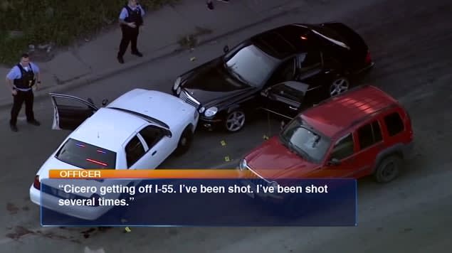 Illinois Officer Shot at Traffic Stop, Civilian Shoots at Suspect