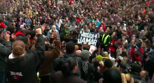 Video: Minneapolis Relatively Quiet After Jamar Clark Shooting Decision
