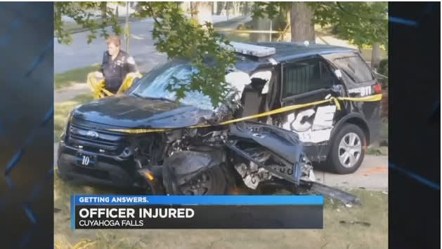 Video: Ohio Officer Seriously Injured when Patrol Car Intentionally Rammed by Suspect's Truck