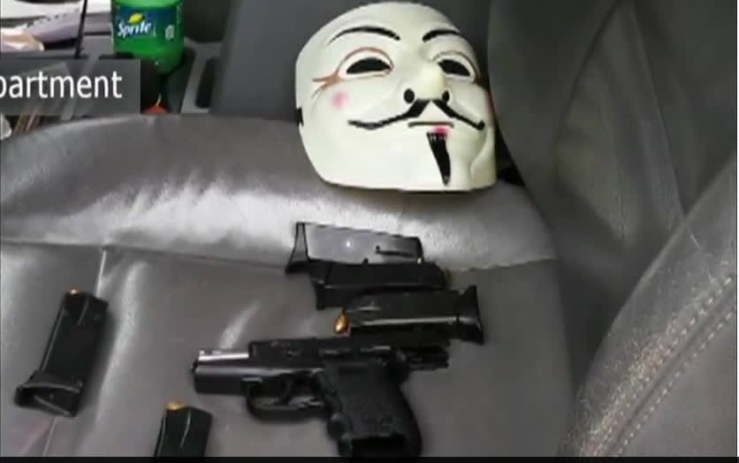 Video: Masked Man Sitting in Car with Handguns Arrested Outside of Dallas Police Station