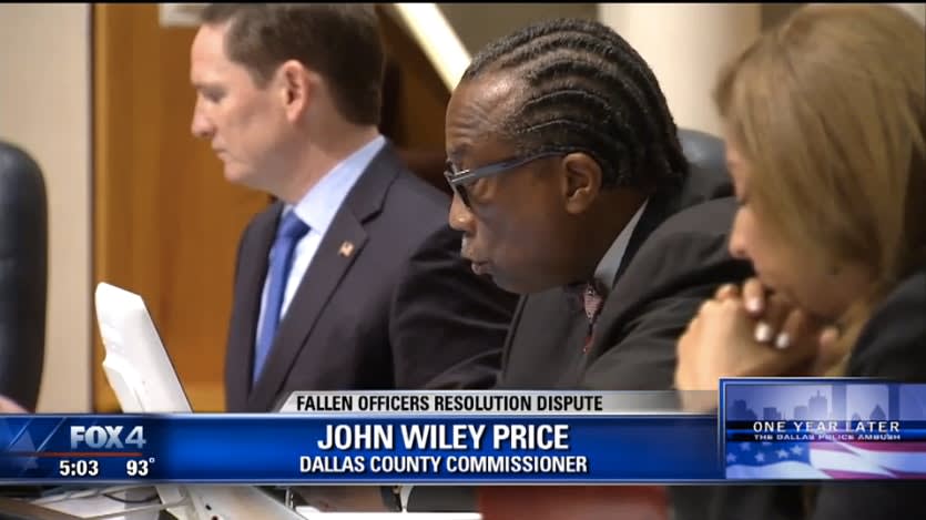 Video: Dallas County Commissioner Speaks Against Honoring Fallen Officers