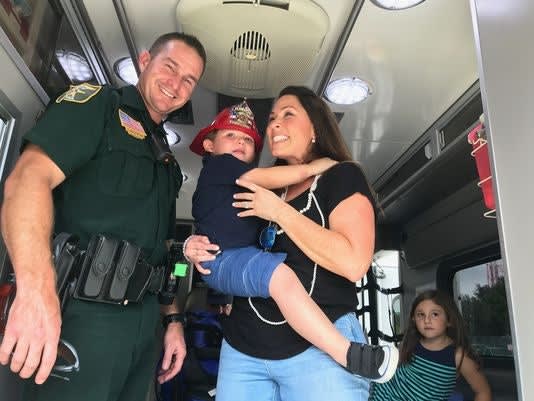 Video: Family Visits Florida Deputy Who Helped Save Their Baby's Life