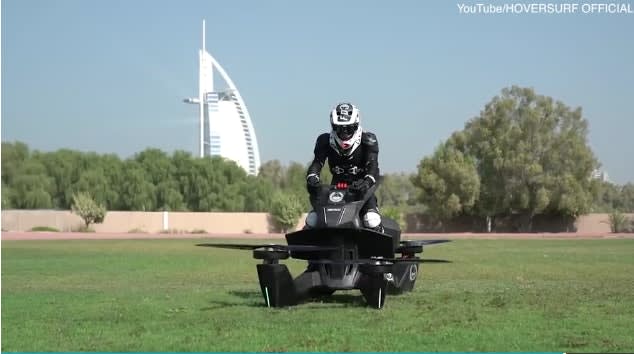 Dubai Police Training to Use Hoverbike Flying Motorcycles