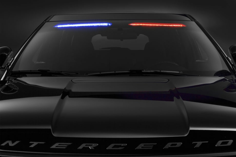 Ford to Launch New Factory "No Profile" Front Interior Visor Light Bar on Police Interceptor Utility