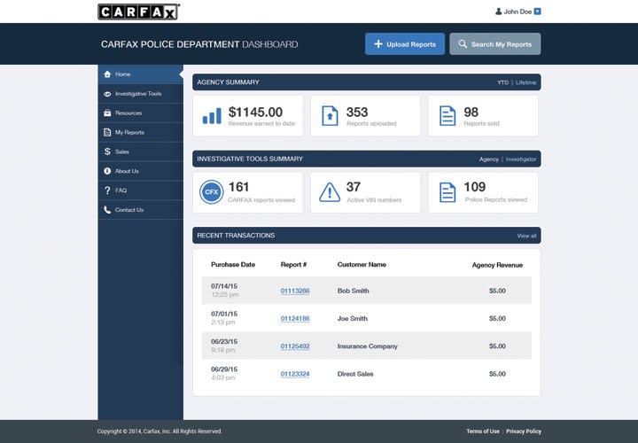 Carfax: Auto Detailing for Investigators
