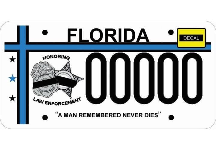Fla. Students Design License Plate Honoring Fallen Officers